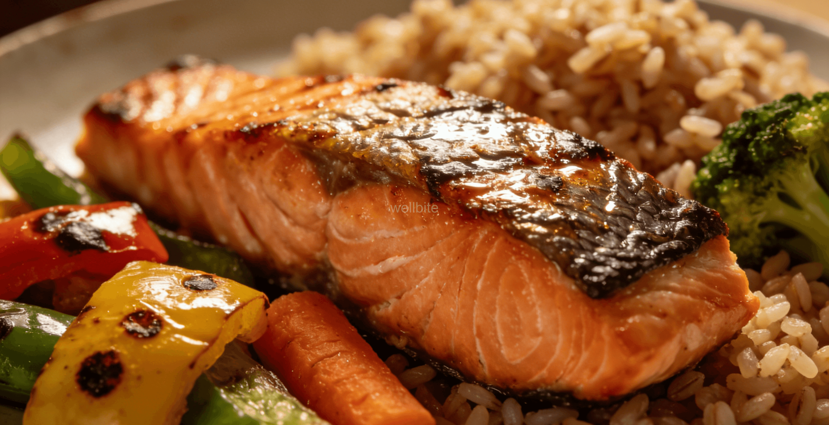 Plated lemon-herb roasted salmon